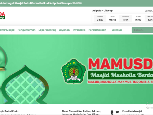 Digitalisasi Masjid: KKN DR 8 UNUGHA Luncurkan Website Resmi Masjid Baitul Karim